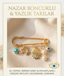 Deniz Temalı İskoç İğnesi El Yapımı