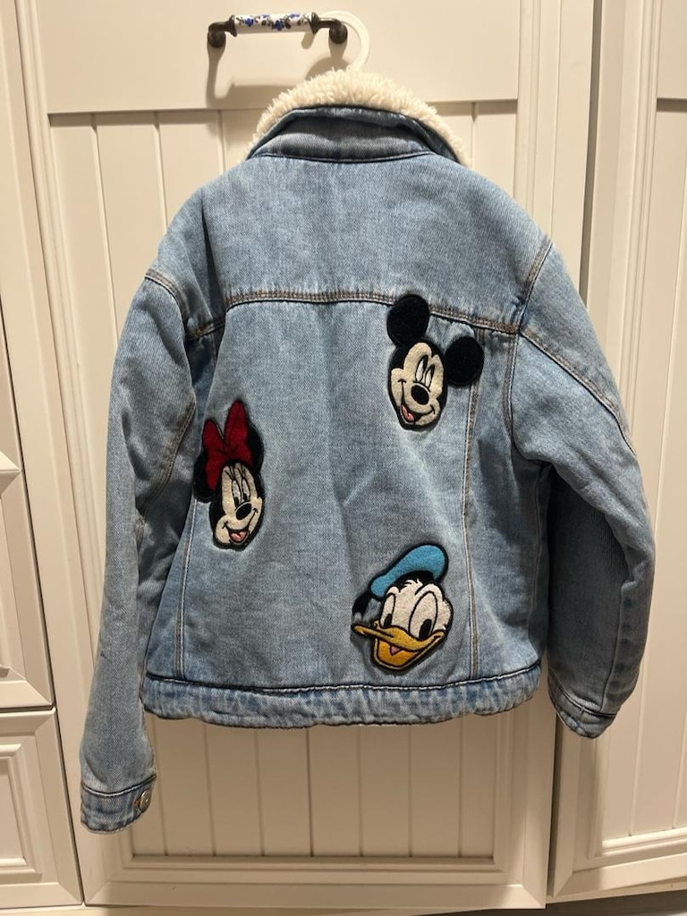 Zara içi kürklü denim ceket disney - 2