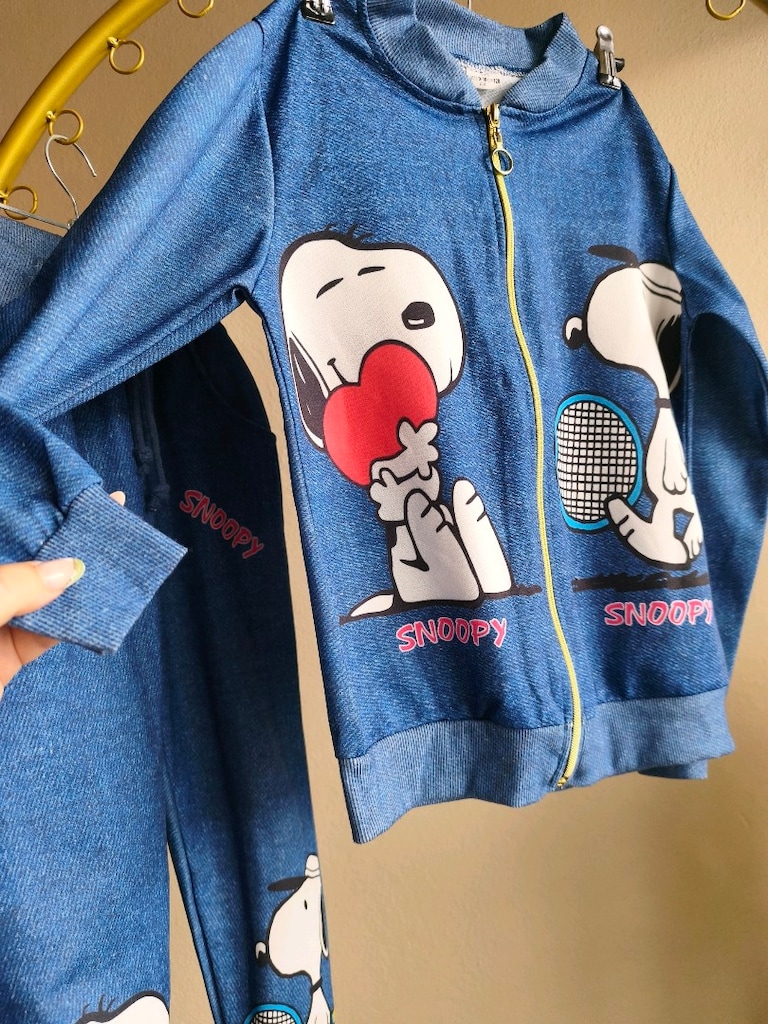 Kids Snoopy Baskılı Unisex Lacivert Çocuk Takımı 9 -10 Yaş - 3