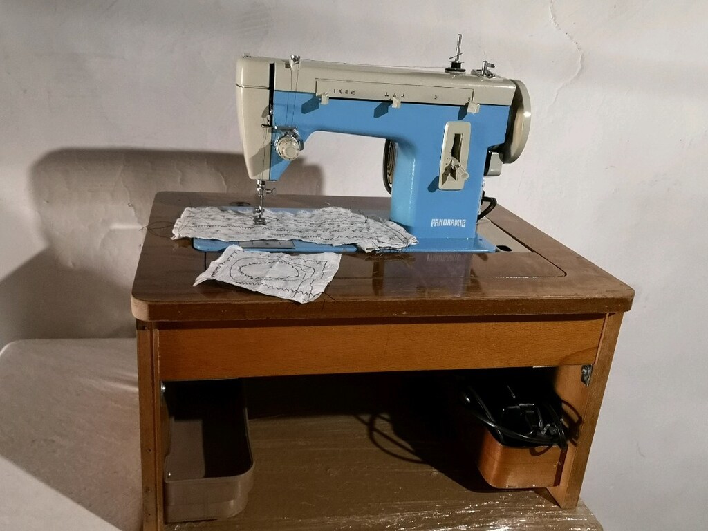 Fransız Singer Merritt Panoramic ev tipi dikiş makinesi Tam devir - 2