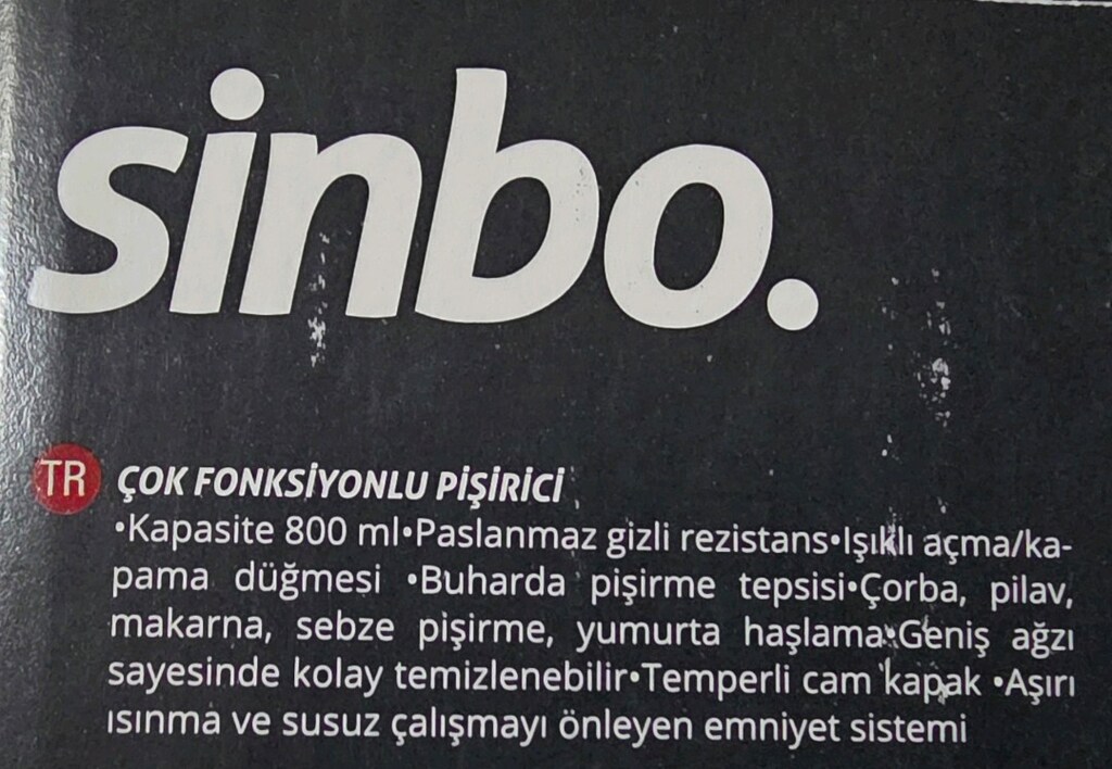 SİNBO SCO 5043 çok fonksiyonlu elektrikli BUHARLI pişirici. - 8