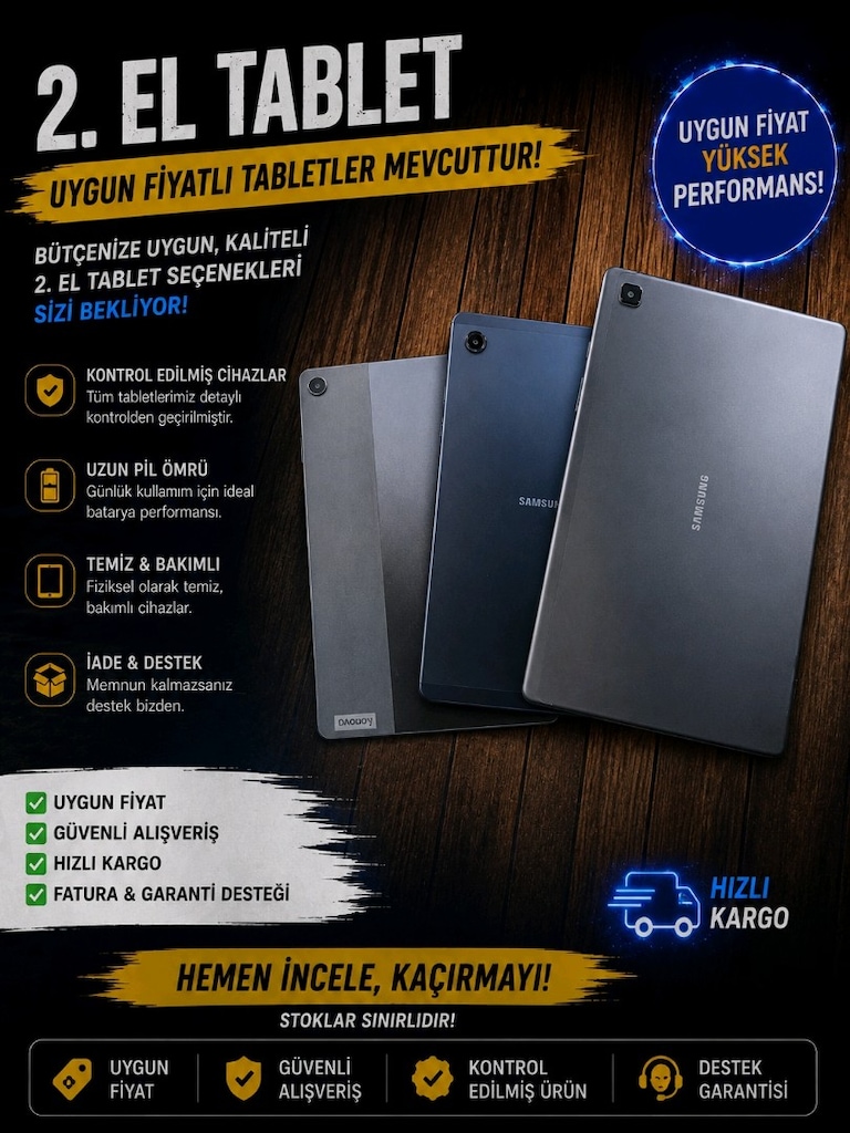 (3 AY GARANTİLİ) HONOR PAD X9 128 GB SIFIRDAN FARKSIZ TABLET - 3