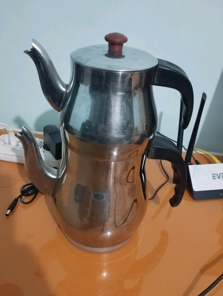 çelik çaydanlık demlik seti tertemiz az kullanılmış - 2