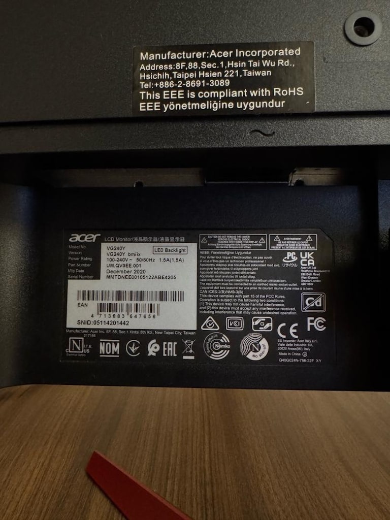Acer Nitro Oyun Monitörü VG240Y 23.8inch 2-HDMI + Analog - 2