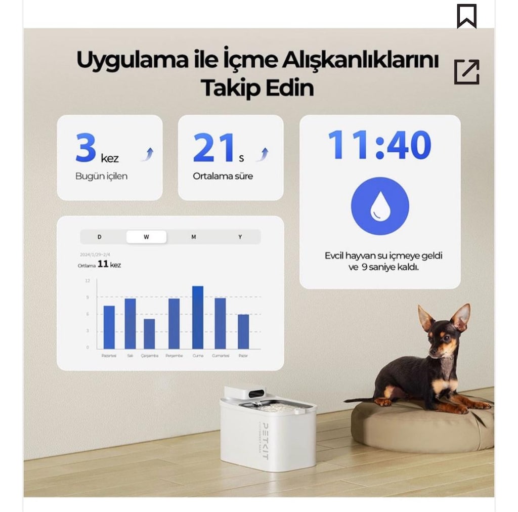 Petkit Eversweet Max Akıllı Kedi Su Pınar - 20