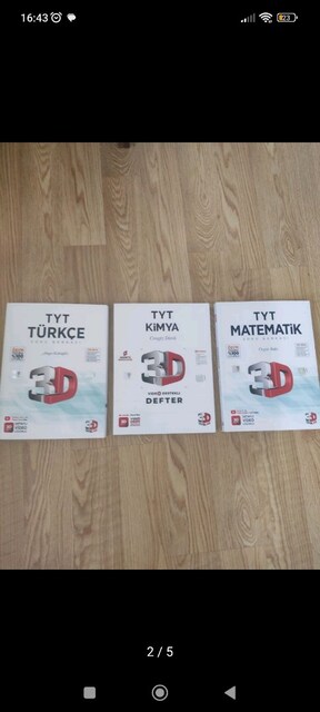 3D yayınları türkçe + matematik + kimya yeni gibidir