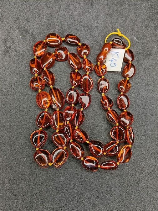 Doğal Kaya Damla Kehribar Kolye 15,40 gr.
