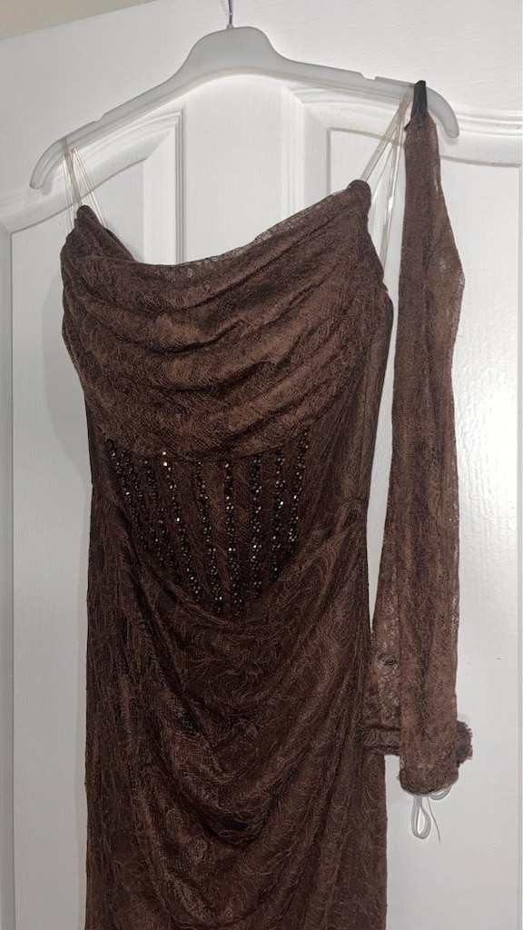 Vintage Tarzda Korseli Dantelli Abiye - 3