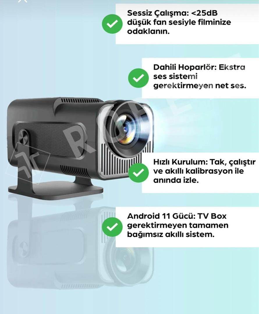 4K YÜKSEK ÇÖZÜNÜRLÜKLÜ ANDROİD TAŞINABİLİR PROJEKSİYON SIFIR - 5