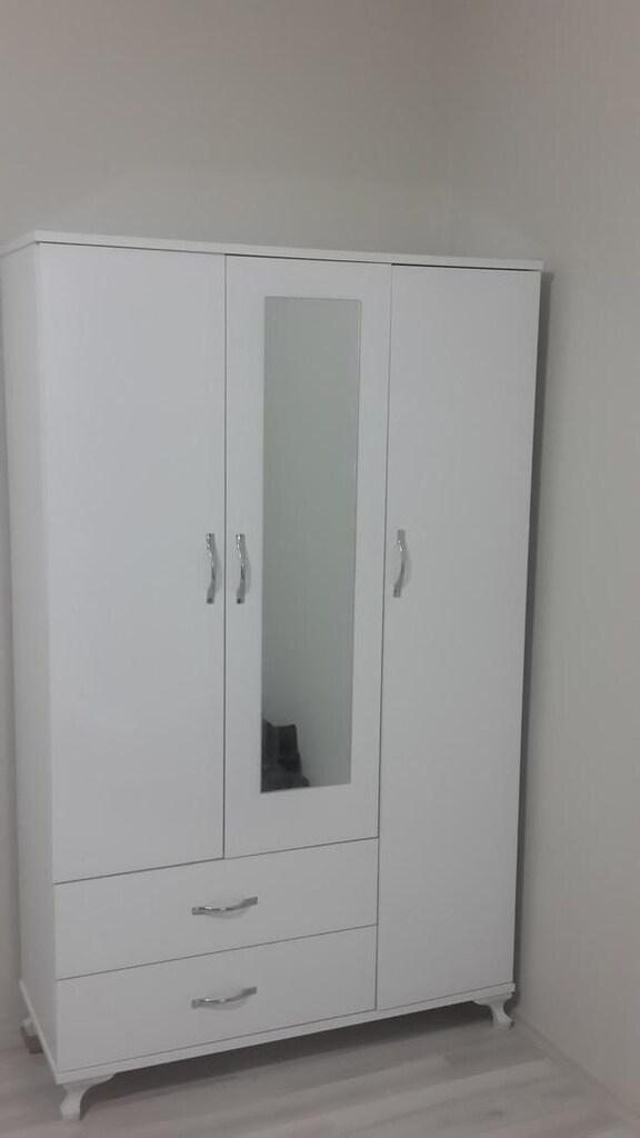 ÜÇLÜ ELBİSE DOLABI SIFIR KAPALI KUTU - 2