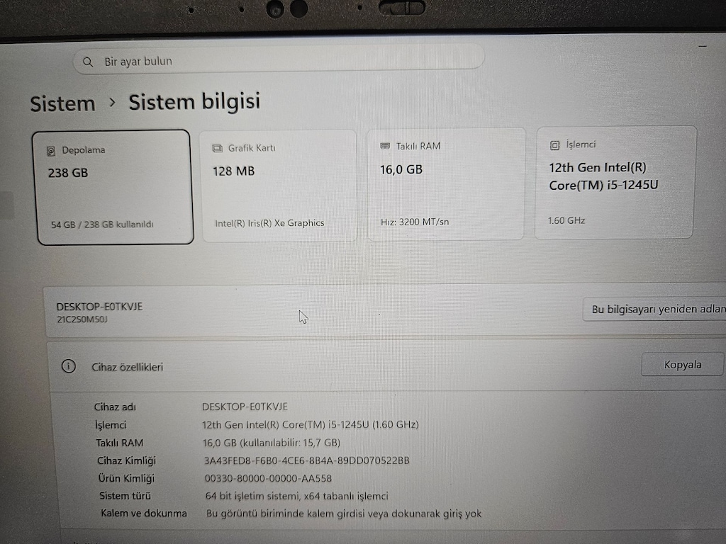 LENOVO THİNKPAD L14+ İ5 12.NESİL+ IŞIKLI KLAVYELİ - 8