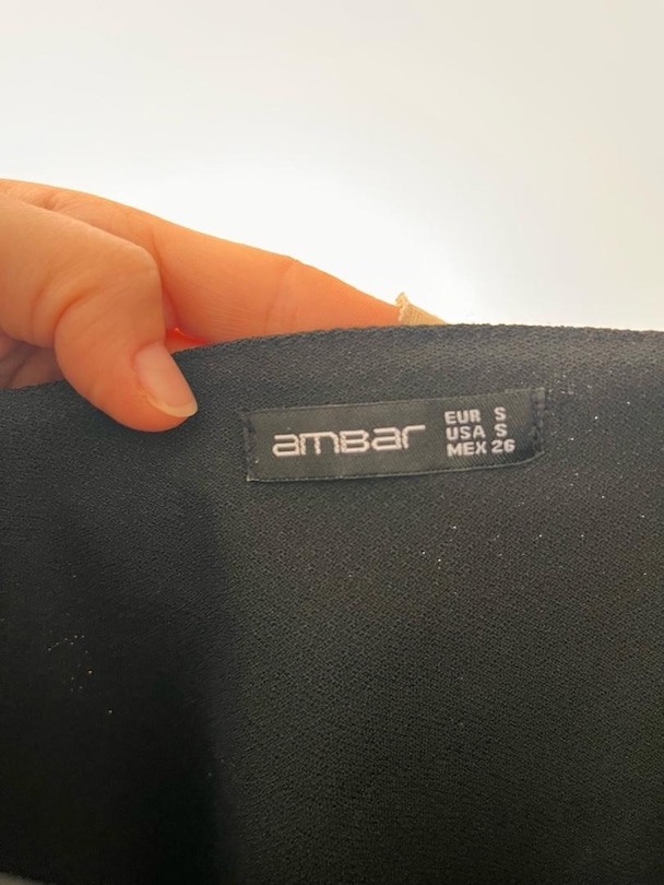 Ambar S Beden Kare Yaka Puantiyeli Tüllü Bluz - 3