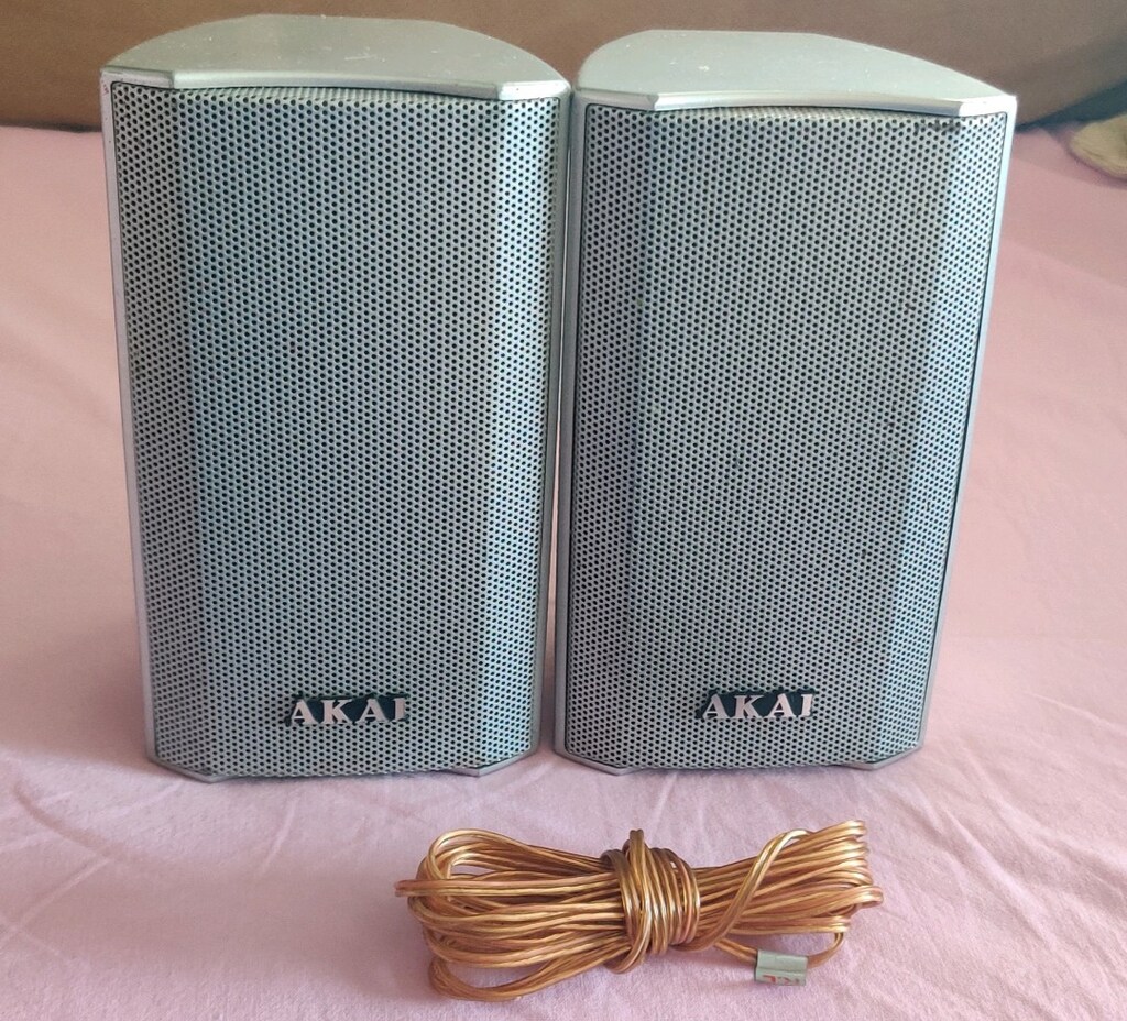 Akai SS-4100 ev sinema sistemine ait,gri renkteki surround hoparlör - 5