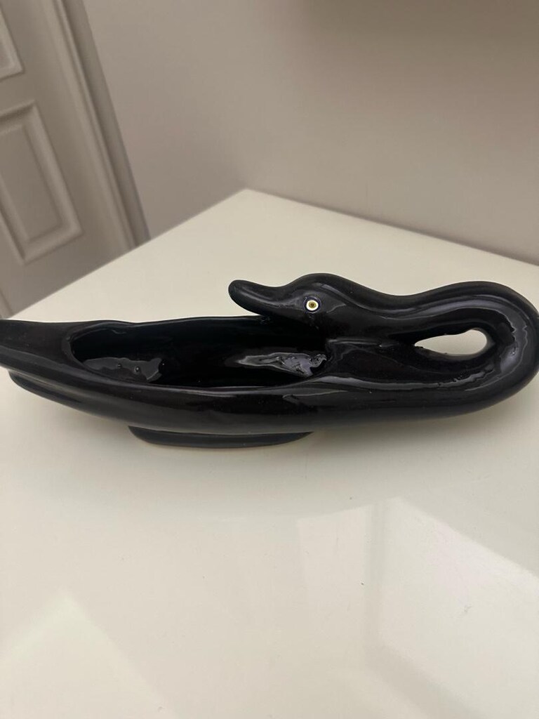 Vintege porselen siyah dekoratif obje 32 cm - 4