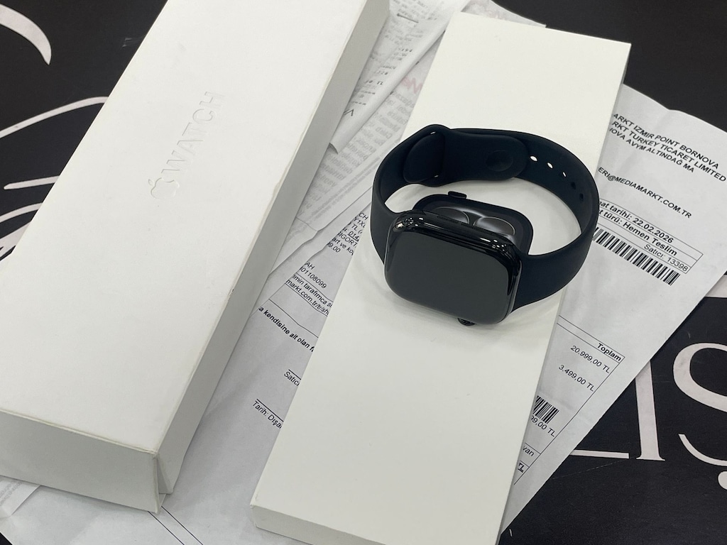 APPLE WATCH SERİ 11 SİYAH 46M KUTU FATURA ŞARJLI 17 AY GARANTİLİ - 3