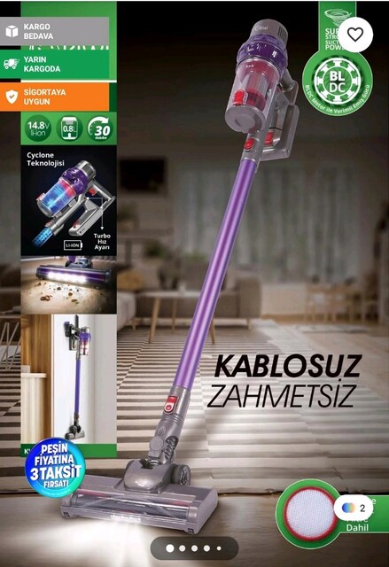 kiwi şarjlı dik supurge