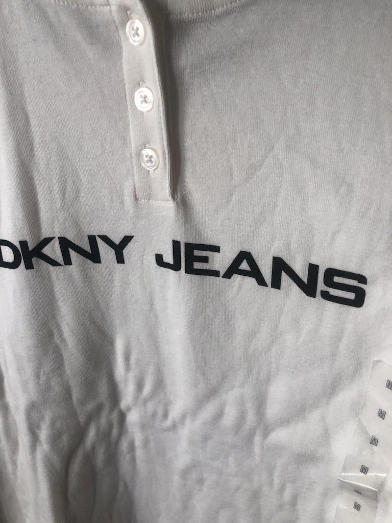 Orijinal DKNY kapüşonlu ekru krem sweatshirt - 3