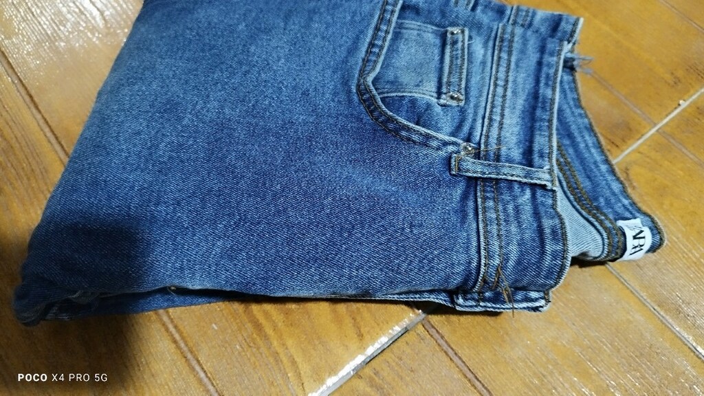 #Zara likralı  jeans pantolon.Eni çekilince 46 Boyu 99 Paça 14??? - 6