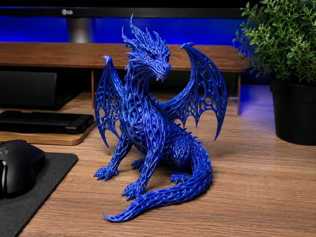 3D Baskı Fantastik Ejderha Dekoru | Masaüstü Dekor |
