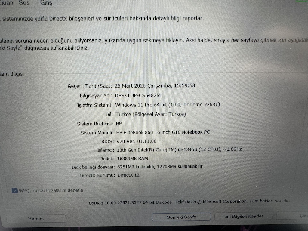 HP ELİTBOOK İ5 13. NESİL 16 GB RAM 256 NVME - 6