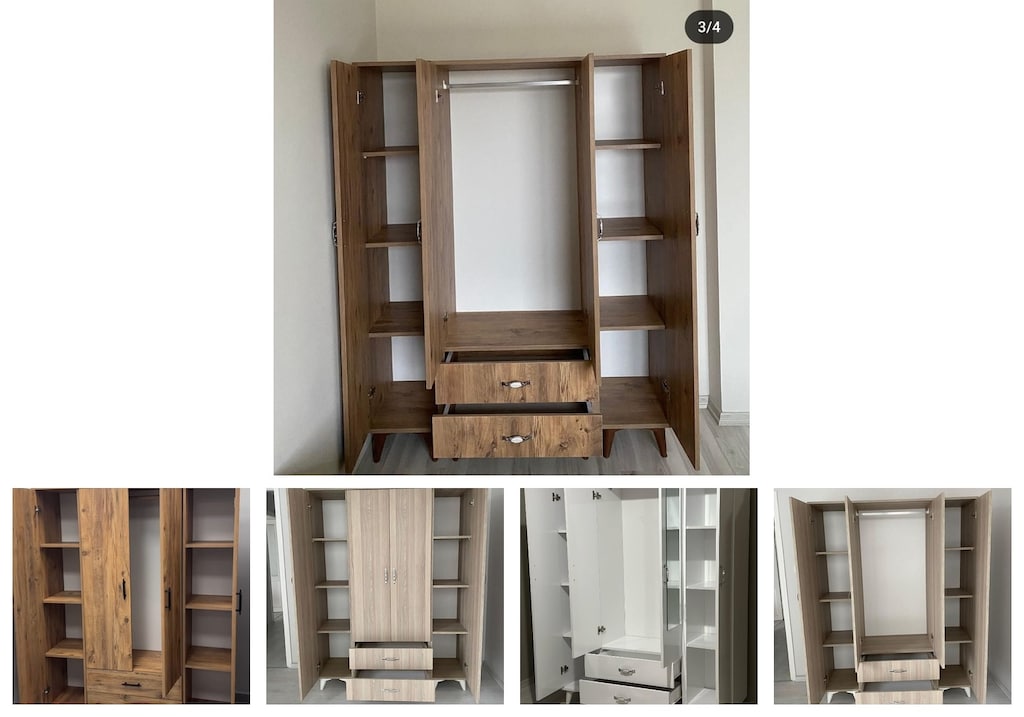 4 kapaklı elbise dolabı fadrxysgbf - 2