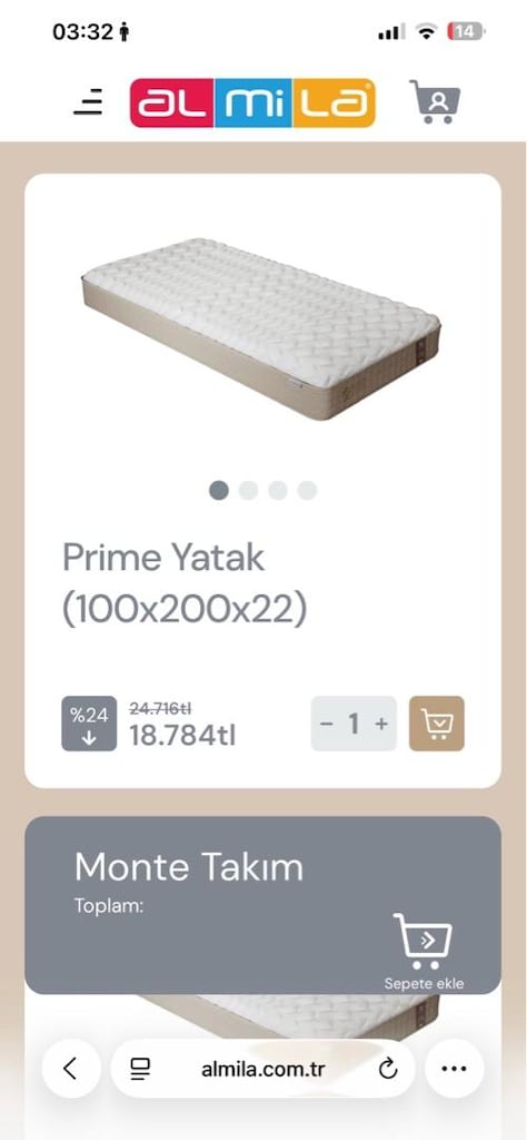 yavru yataklı almila marka yatak - 5