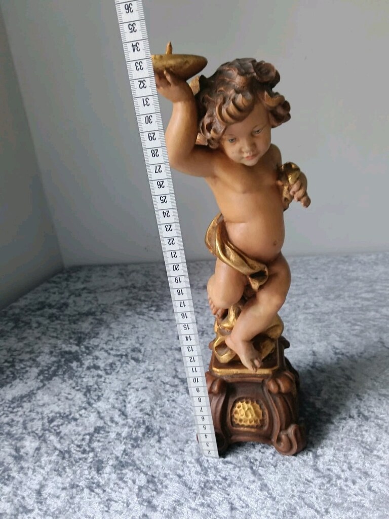 Vintage barok tarzı melek mumluk - 5