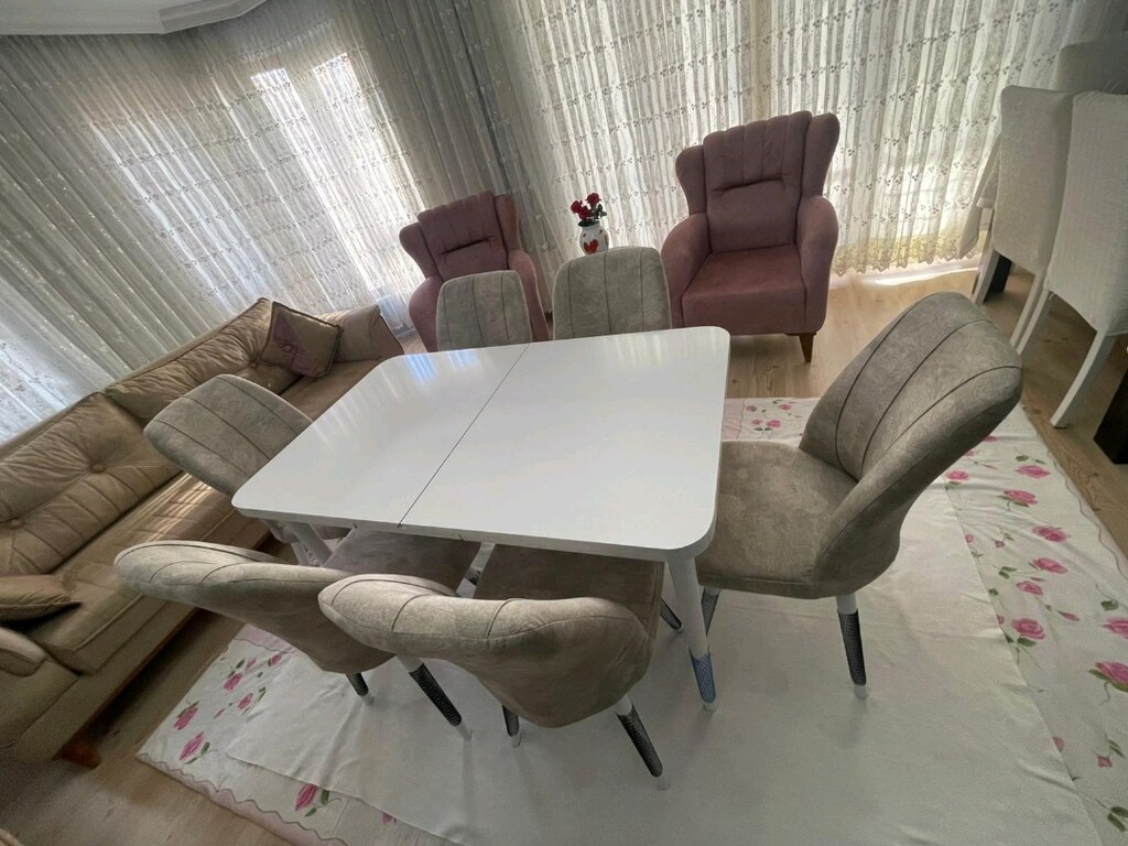 6 kişilik masa sandalye - 3