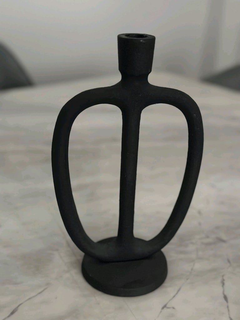 2'li Siyah Modern Dekoratif Şamdan Seti | Minimalist Tasarım - 5
