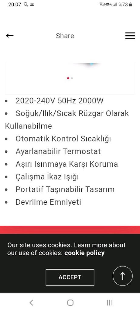 Rowell Eldktrikli Fanlı isitici - 7
