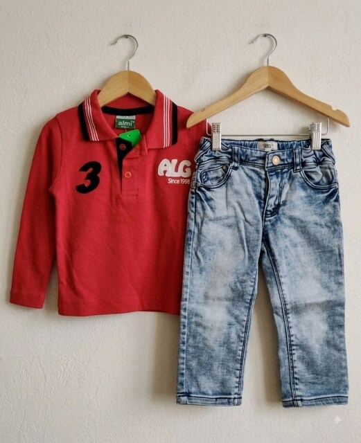ARMANİ BABY KOT PANTOLON TİŞÖRT KOMBİN bebek bgstore 1 yaş zara
