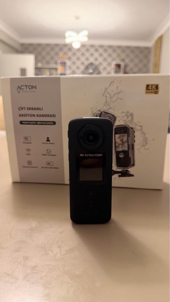 ACTON Sport 4K Çift Ekran Aksiyon Kamera – Suya Dayanıklı