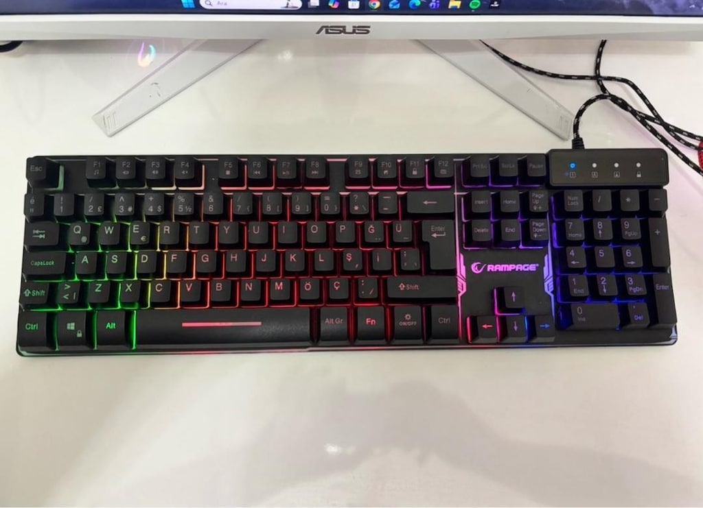 RGB RAMPAGE KLAVYE MOUSE KULAKLIK 3 LÜ SET - 2