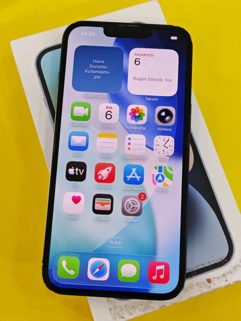 İPHONE 14 256 GB PİL 78 ORJİNAL TR CİHAZI TERTEMİZ 2.EL - 2