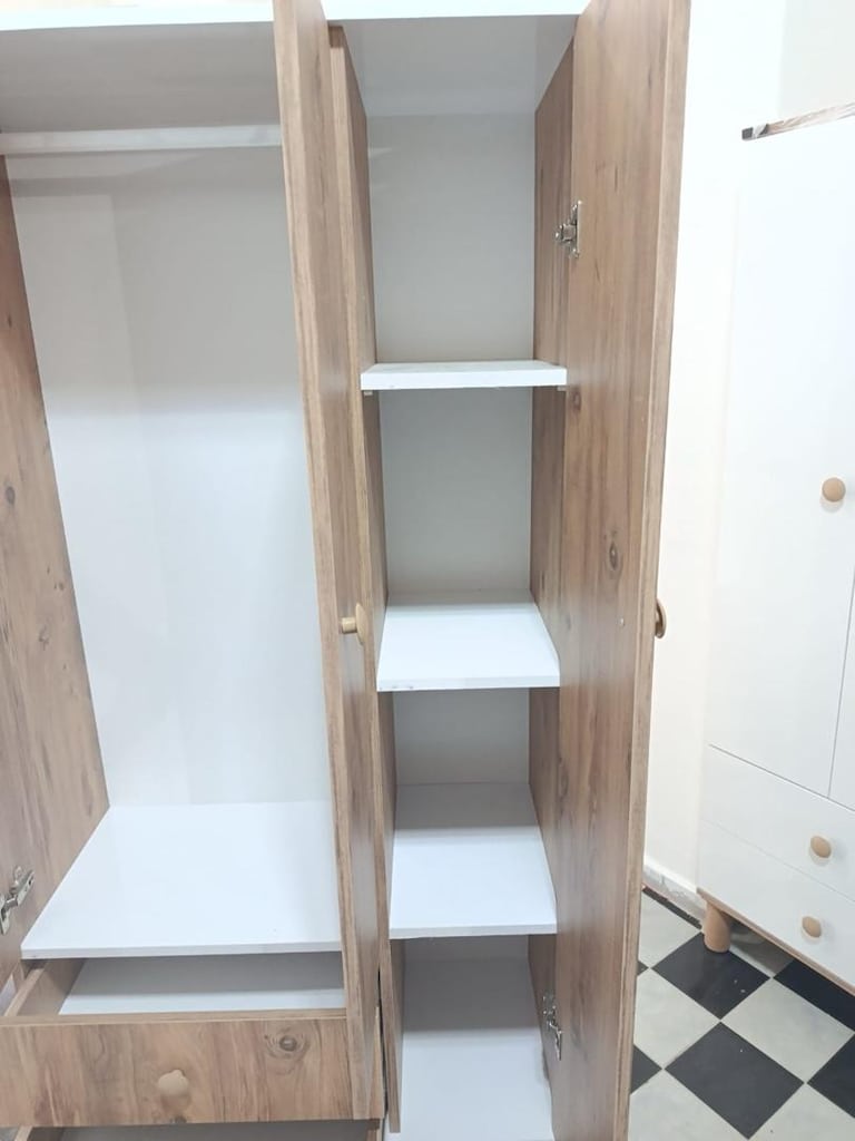 SIFIR 3 KAPAKLI YENİ BOHEM MODEL ELBİSE DOLABI KURULUM NAKLİYE DAHİL - 9