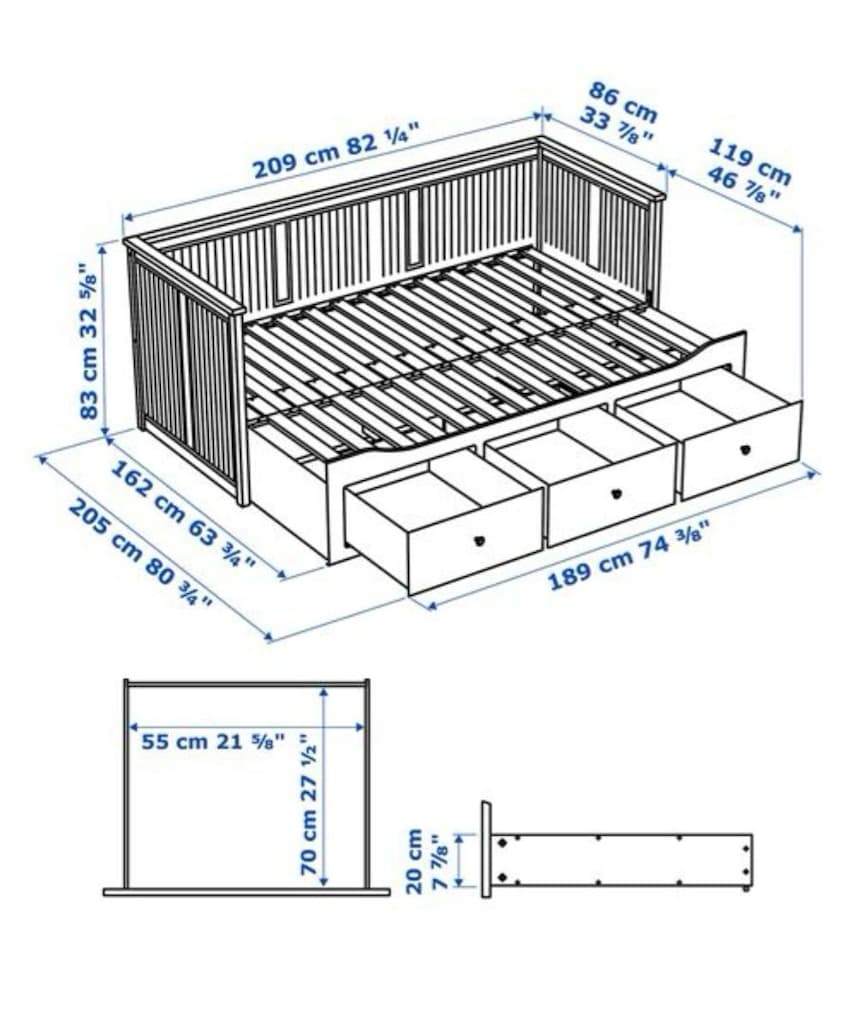 IKEA HEMNES DİVAN YATAK AÇILABİLİR - 2
