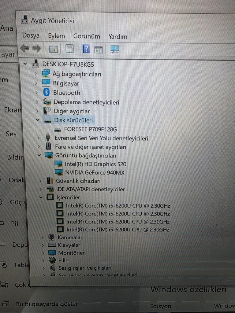 Mİ İ5 6200U 8GB RAM NVİDİA 940MX UYGUN FİYATA LAPTOP - 6