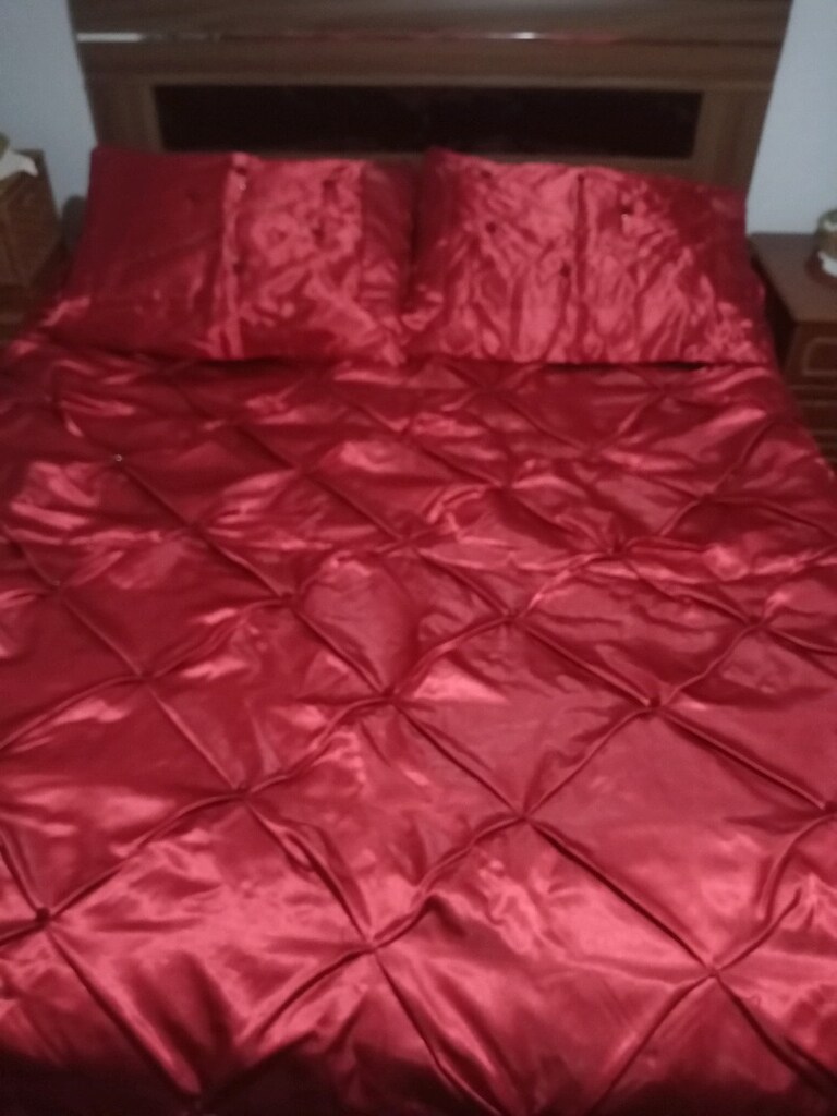 Bordo Çift Kişilik Yatak Örtüsü - 3