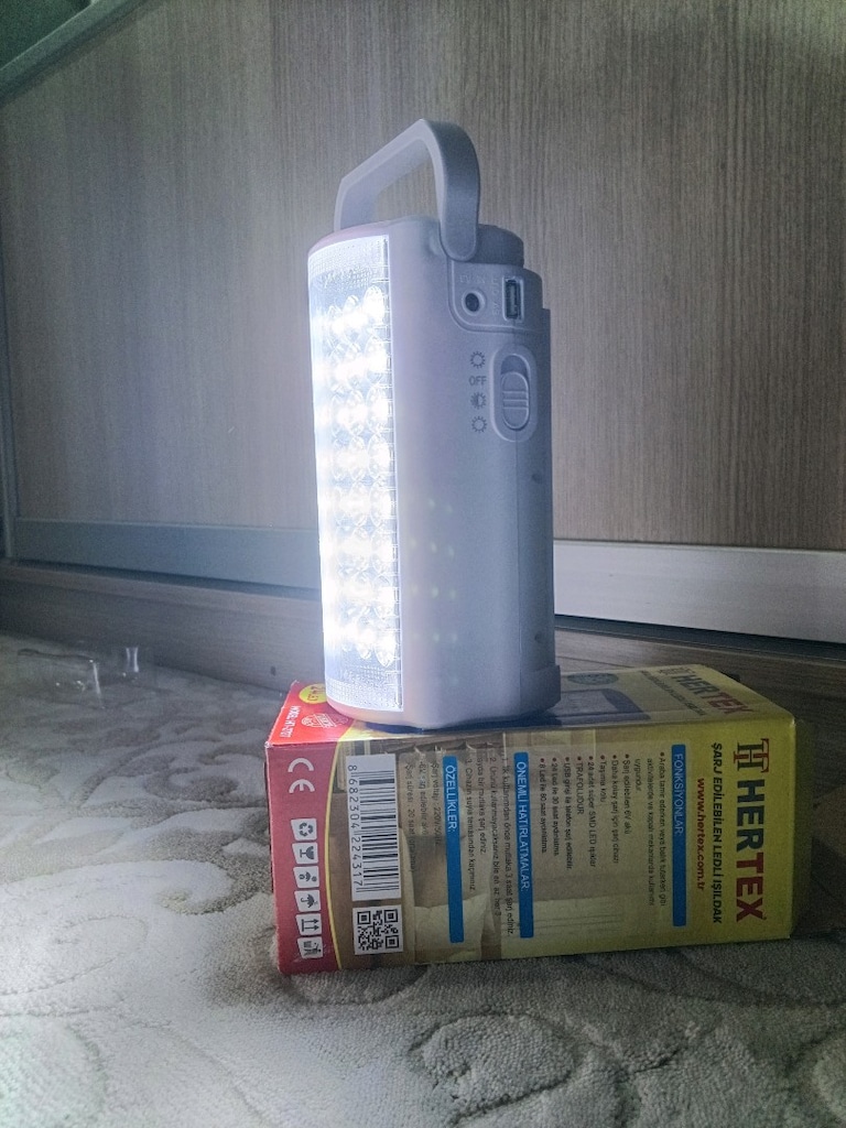 Sıfır Hertex HT-2727 Şarj Edilebilir 24 LED Işıldak - 2