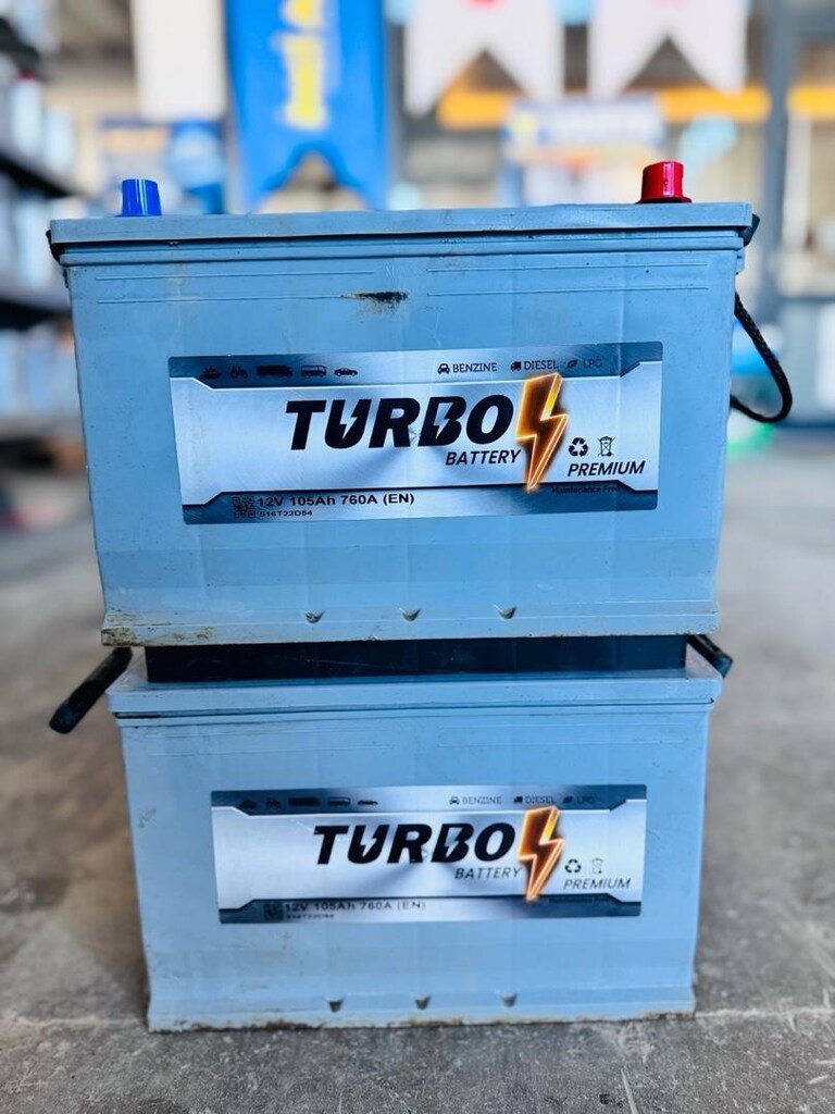 2 adet takım çıkma 12v 105 amper akü.!! yeni - sağlam.!! - 2