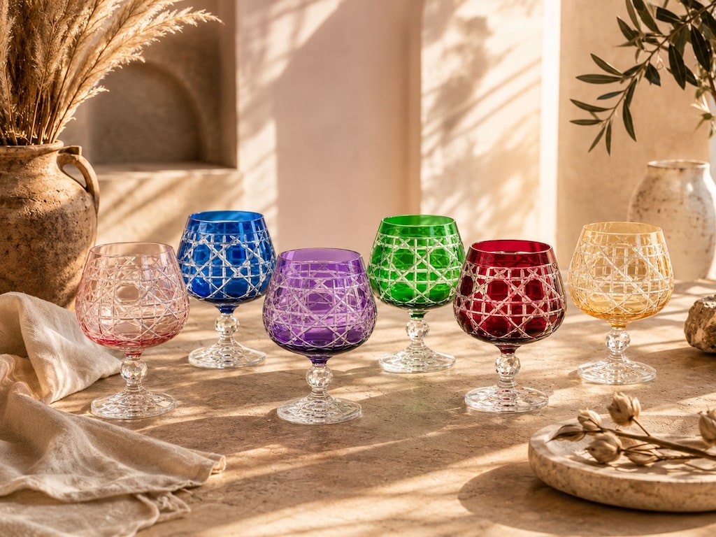 kristal kesme kahve yanı su bardağı 250 ml - 3