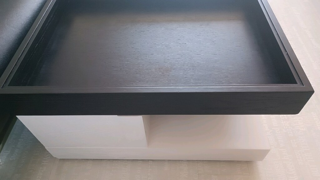 Siyah Desenli cam sehpa - 6