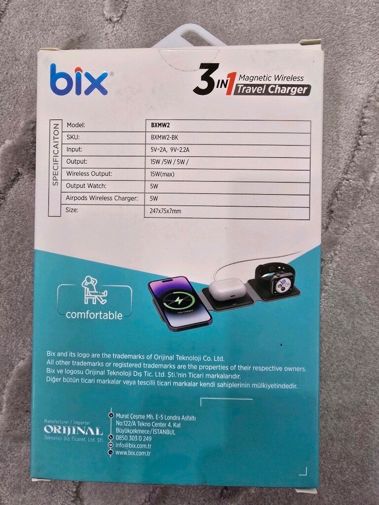 Bix 3’ü 1 Arada Kablosuz Şarj Cihazı - 6