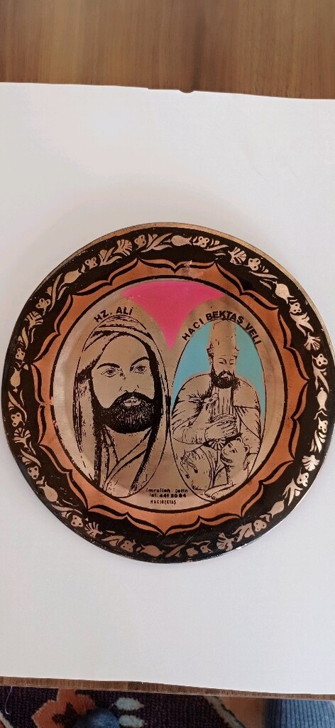 ESKİ ANTİKA BAKIR DUVAR TABAĞI. - 3