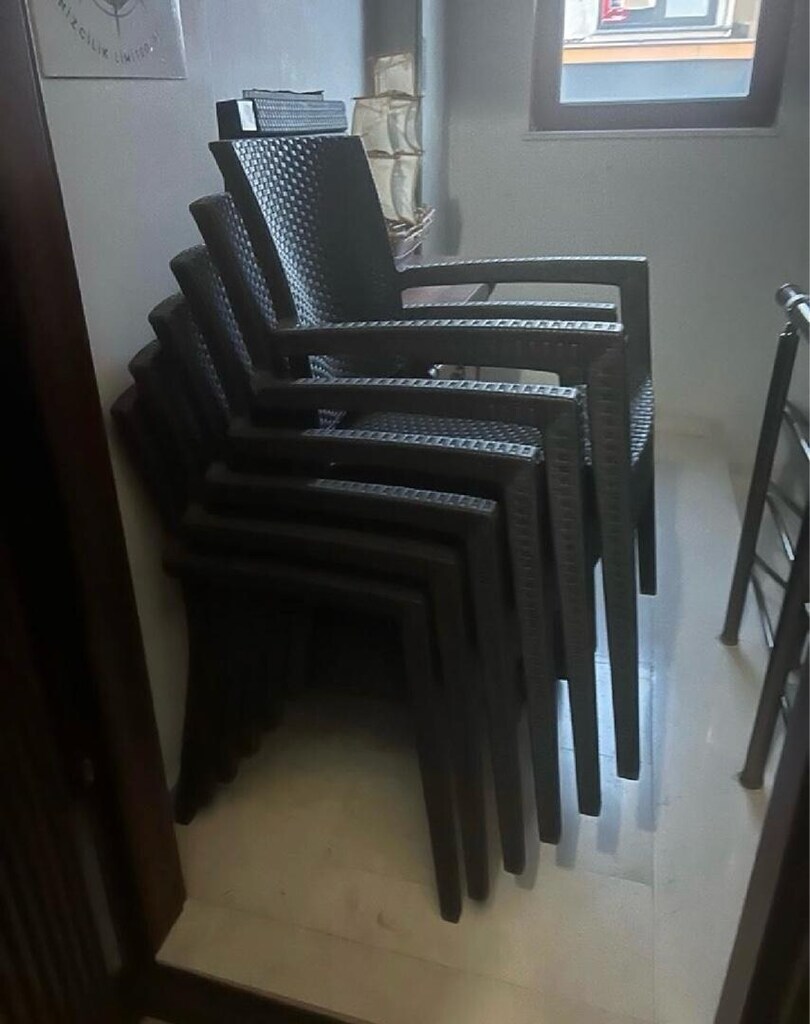 6 Kişilik Rattan Görünümlü Bahçe/Balkon Masa Takımı - 5