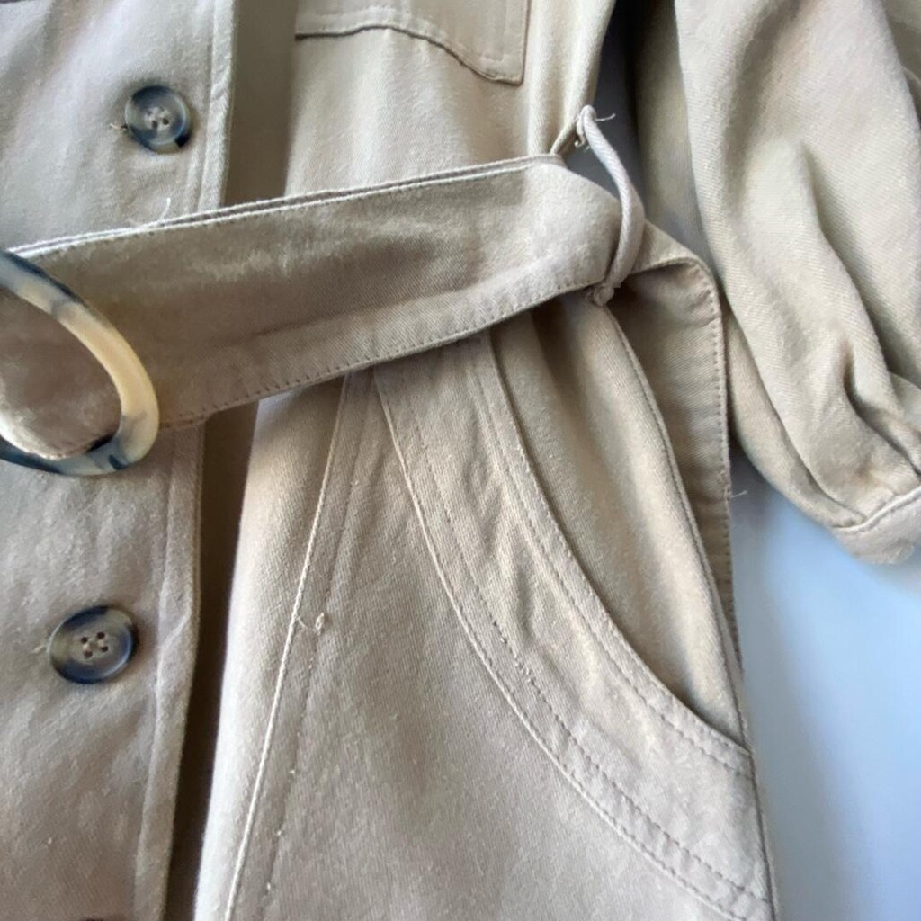 Trendyol Kadın Camel Cepli Kuşaklı Gabardin Gömlek Elbise - 3