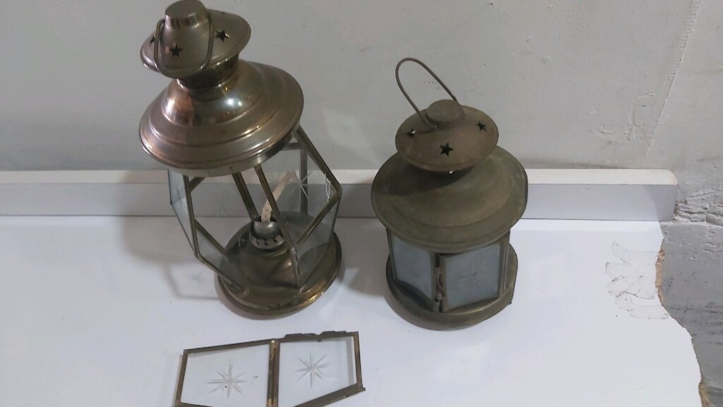 Antika 2 adet gaz lambası princ - 5