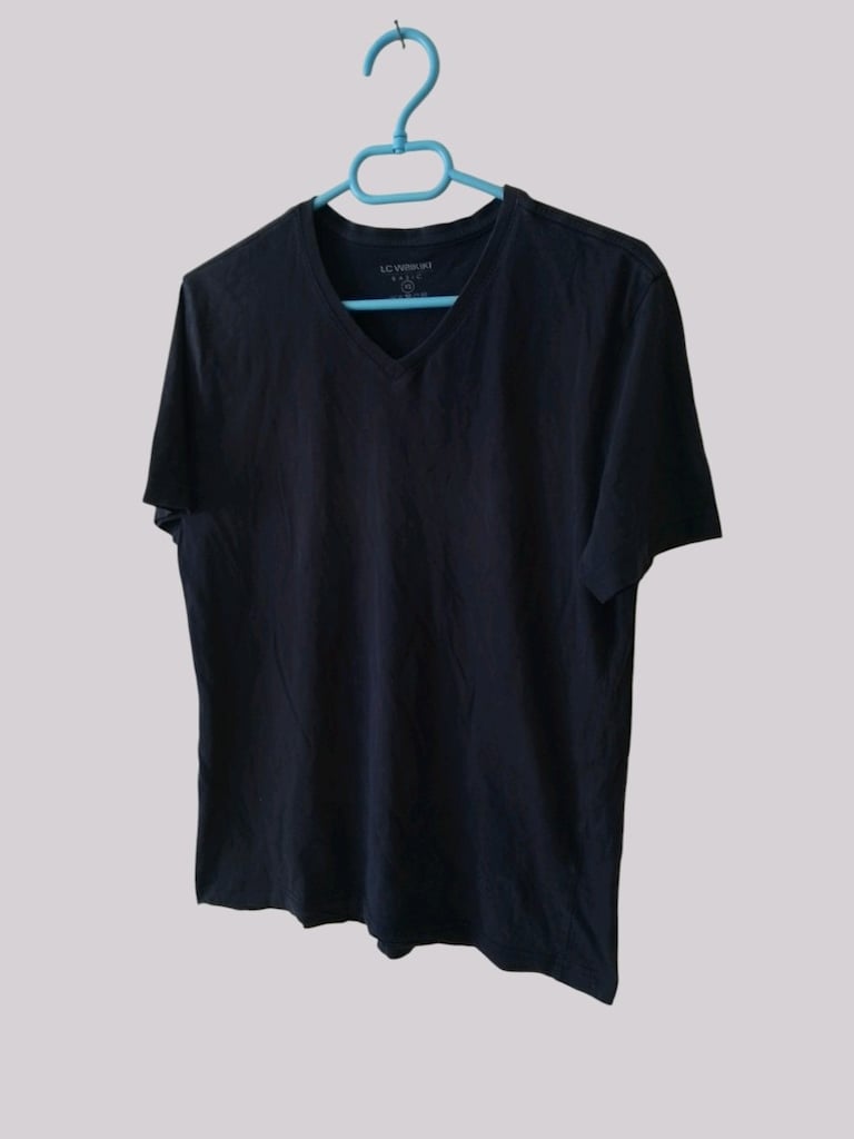 LC Waikiki Basic Siyah V Yaka Tişört -XS - 2