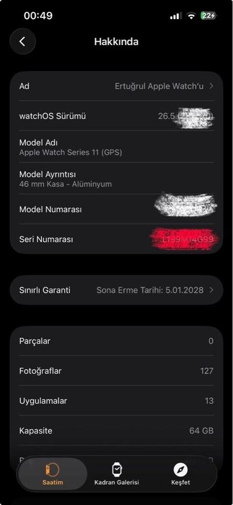 Apple Watch 11-46 mm Kasa-Alüminyum - 6