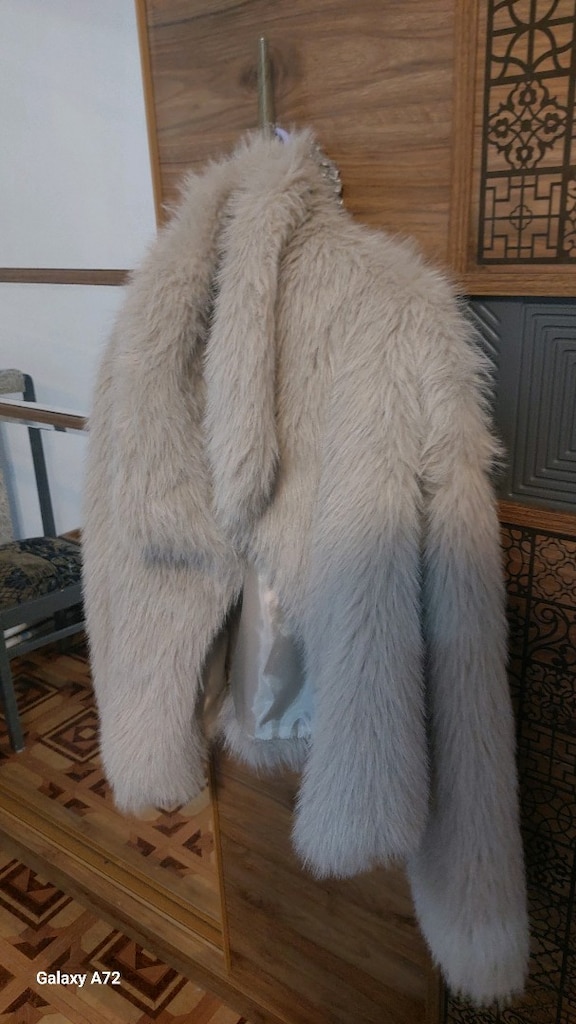 peluş Kürklü mont kadın - 4